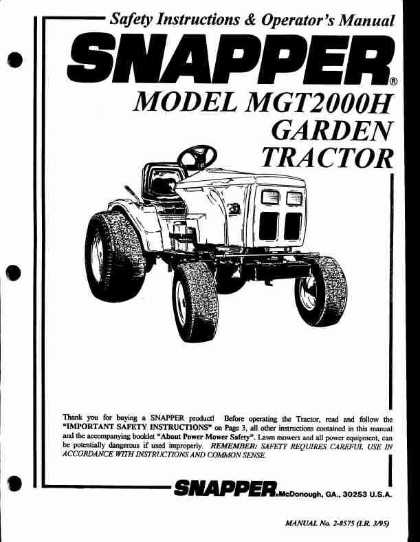 Snapper Lawn Mower MGT2000H-page_pdf